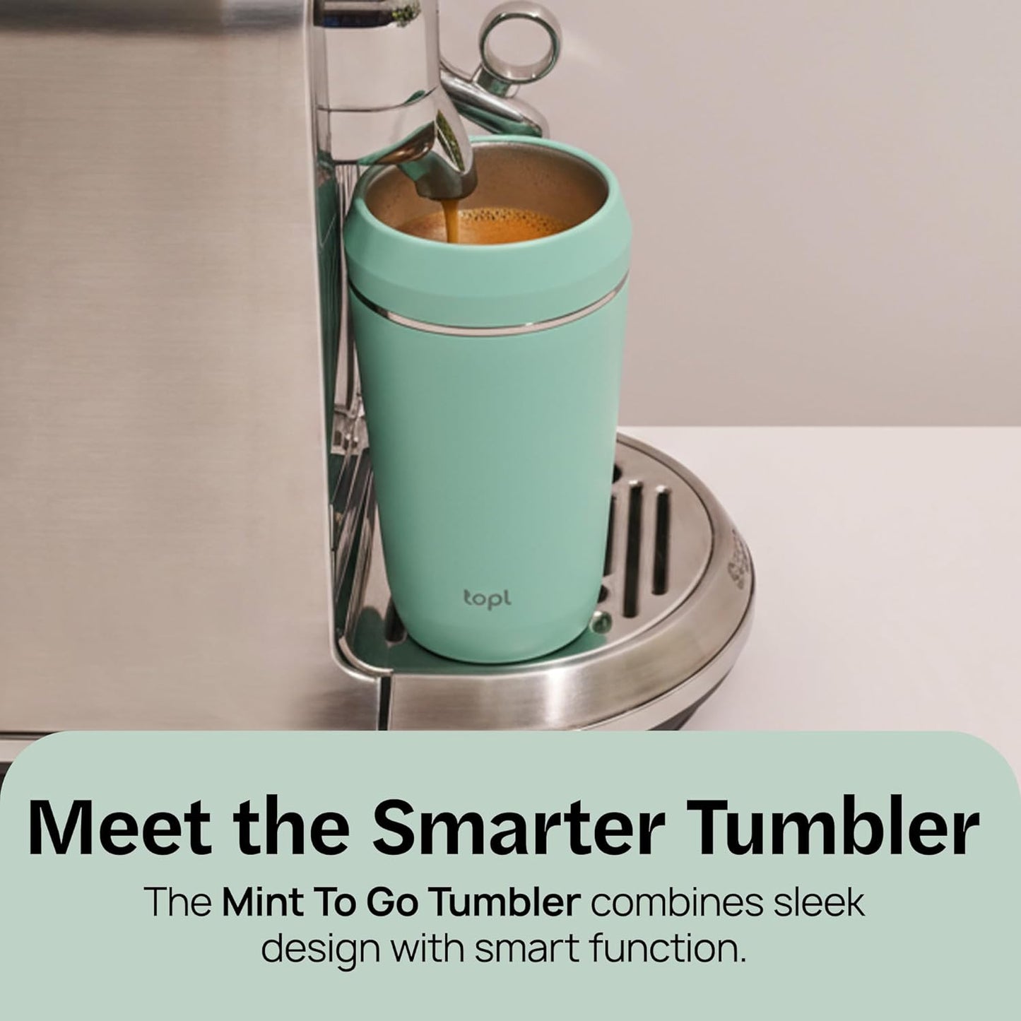 To Go Coffee Cup – Insulated Travel Coffee Mug with 360° Leak‑Safe Lid, Stainless Steel Coffee Tumbler for Hot/Cold, Spill‑Resistant, BPA‑Free - Mint, 16 oz