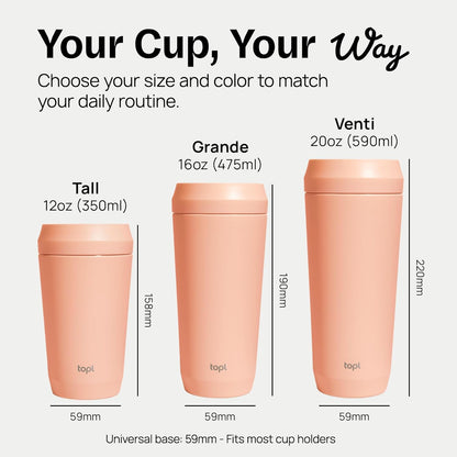 To Go Coffee Cup – Insulated Travel Coffee Mug with 360° Leak‑Safe Lid, Stainless Steel Coffee Tumbler for Hot/Cold, Spill‑Resistant, BPA‑Free - Mint, 16 oz