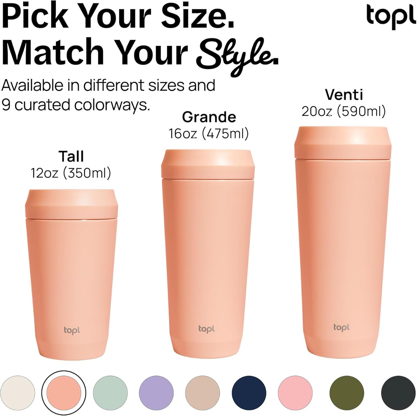 To Go Coffee Cup – Insulated Travel Coffee Mug with 360° Leak‑Safe Lid, Stainless Steel Coffee Tumbler for Hot/Cold, Spill‑Resistant, BPA‑Free - Mint, 16 oz
