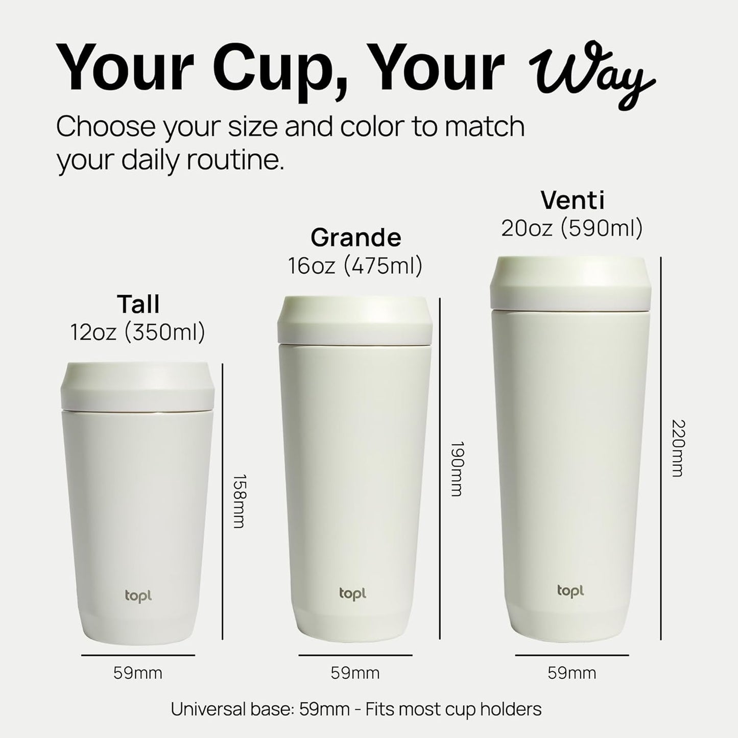 To Go Coffee Cup – Insulated Travel Coffee Mug with 360° Leak‑Safe Lid, Stainless Steel Coffee Tumbler for Hot/Cold, Spill‑Resistant, BPA‑Free - Mint, 16 oz
