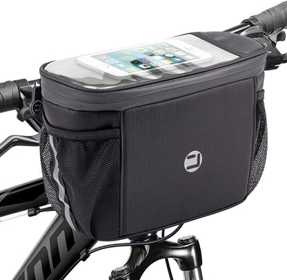 Bike Handlebar Insulated Bag, Front Phone Touchscreen Bicycle Cooler