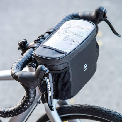 Bike Handlebar Insulated Bag, Front Phone Touchscreen Bicycle Cooler
