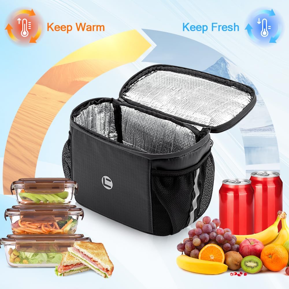 Bike Handlebar Insulated Bag, Front Phone Touchscreen Bicycle Cooler