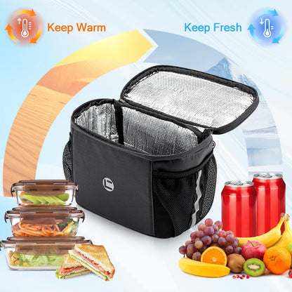 Bike Handlebar Insulated Bag, Front Phone Touchscreen Bicycle Cooler