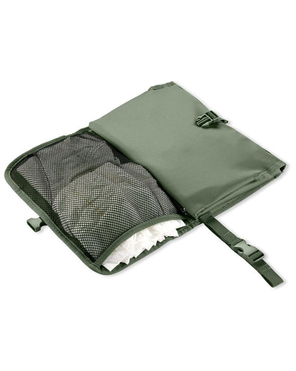 Pronto Signature Portable Changing Mat, Cushioned Diaper Changing Pad with Built-in Pillow, Black Stripe