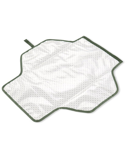 Pronto Signature Portable Changing Mat, Cushioned Diaper Changing Pad with Built-in Pillow, Black Stripe