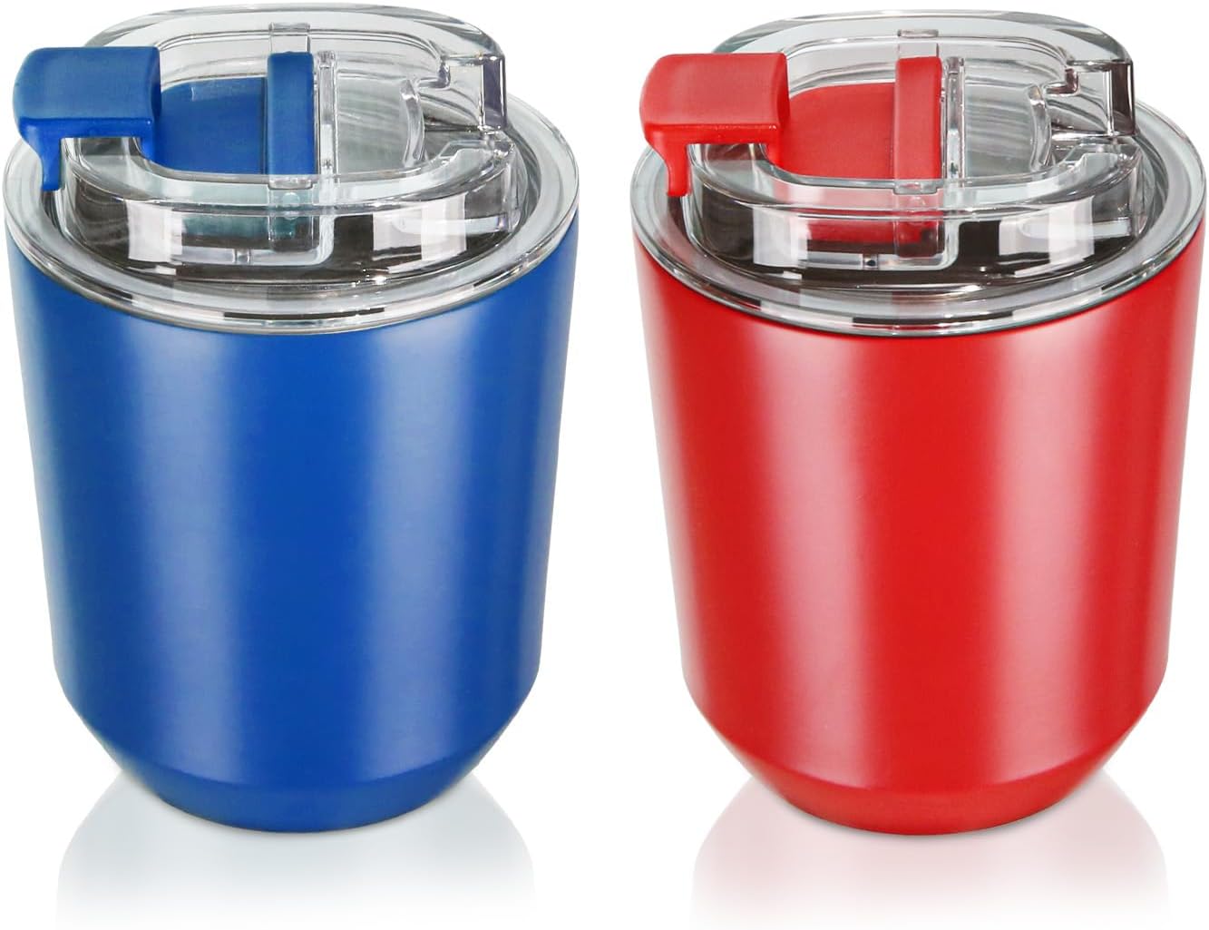 14 oz Insulated Stainless Steel Tumblers with Lid | Travel Coffee Mug Vacuum Cup, Leak Proof Reusable Double Walled Coffee Tumbler for Iced and Hot Drinks, Cream