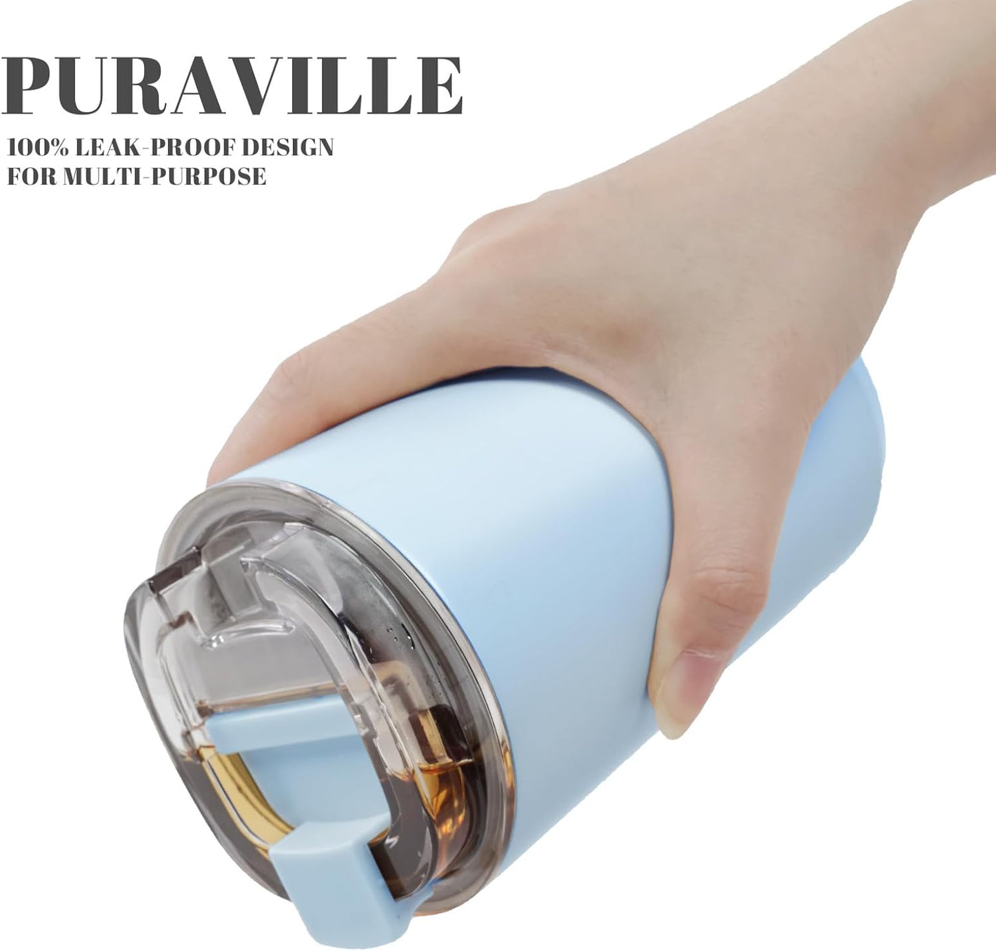 14 oz Insulated Stainless Steel Tumblers with Lid | Travel Coffee Mug Vacuum Cup, Leak Proof Reusable Double Walled Coffee Tumbler for Iced and Hot Drinks, Cream