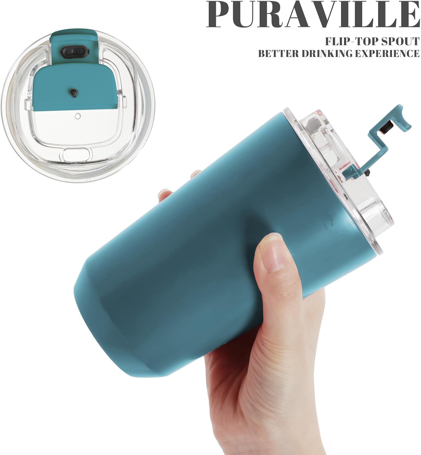 14 oz Insulated Stainless Steel Tumblers with Lid | Travel Coffee Mug Vacuum Cup, Leak Proof Reusable Double Walled Coffee Tumbler for Iced and Hot Drinks, Cream
