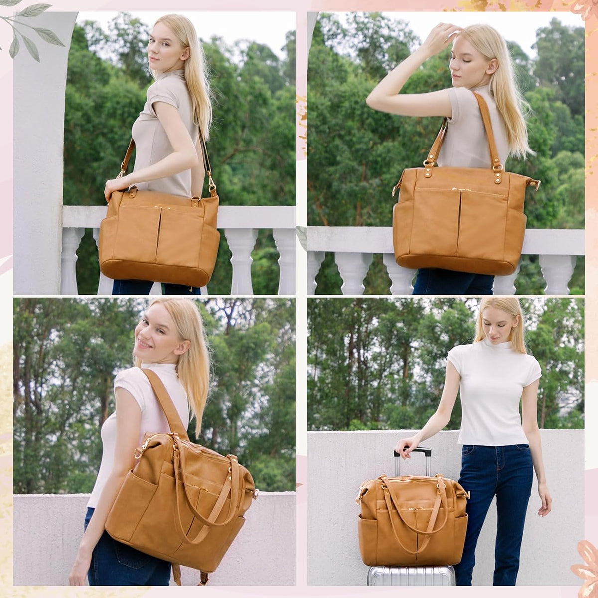 Diaper Bag Tote Convertible Diaper Bag Backpack Tote Leather