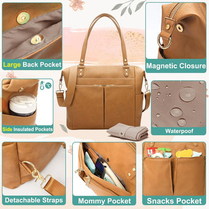 Diaper Bag Tote Convertible Diaper Bag Backpack Tote Leather