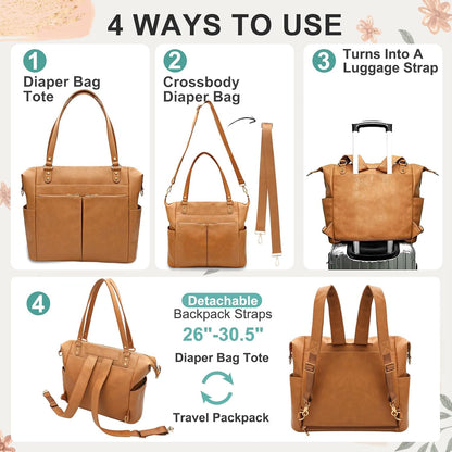 Diaper Bag Tote Convertible Diaper Bag Backpack Tote Leather