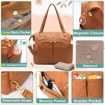 Diaper Bag Tote Convertible Diaper Bag Backpack Tote Leather
