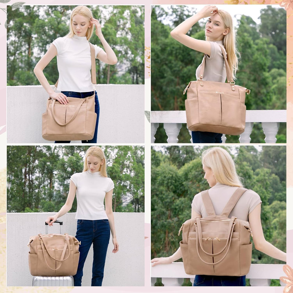 Diaper Bag Tote Convertible Diaper Bag Backpack Tote Leather