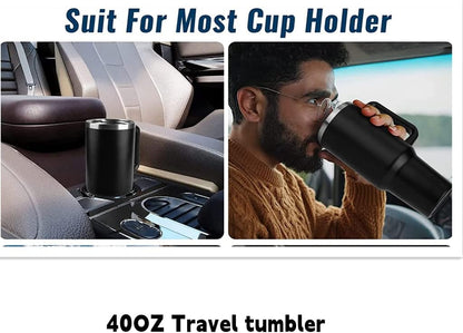 40oz Insulated Travel Mug Tumbler With Handle and Straw,Stainless Steel Double Wall Vacuum Cup Keep Drink Cold and Hot (Brick-red#)