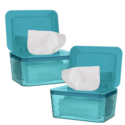 Wipes Dispenser, One-Handed Operation Wipe Holder, White