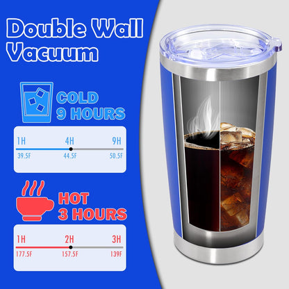 20oz Tumbler Stainless Steel Tumbler Coffee Tumbler with Lid SS, 4P | Vacuum Insulated Double Wall Travel Mug, Durable Powder Coated Coffee Mug, For Hot & Cold Drinks