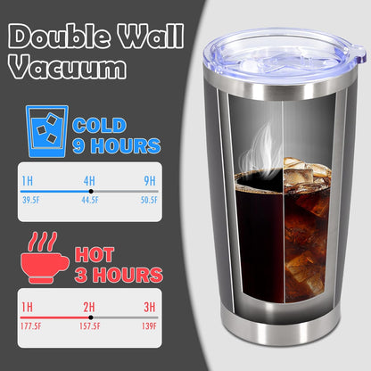 20oz Tumbler Stainless Steel Tumbler Coffee Tumbler with Lid SS, 4P | Vacuum Insulated Double Wall Travel Mug, Durable Powder Coated Coffee Mug, For Hot & Cold Drinks
