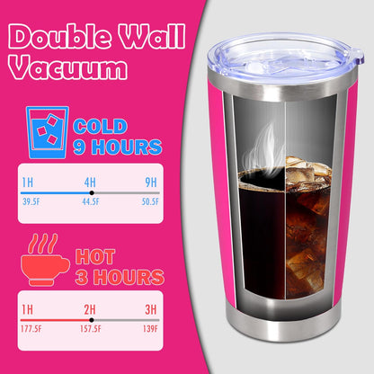 20oz Tumbler Stainless Steel Tumbler Coffee Tumbler with Lid SS, 4P | Vacuum Insulated Double Wall Travel Mug, Durable Powder Coated Coffee Mug, For Hot & Cold Drinks