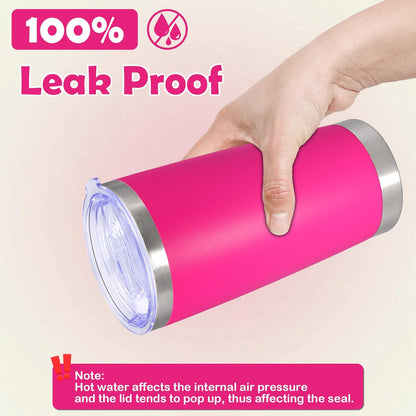 20oz Tumbler Stainless Steel Tumbler Coffee Tumbler with Lid SS, 4P | Vacuum Insulated Double Wall Travel Mug, Durable Powder Coated Coffee Mug, For Hot & Cold Drinks