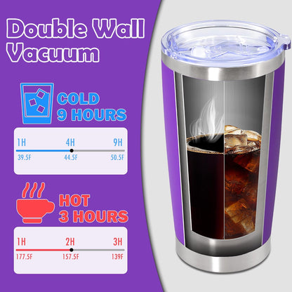 20oz Tumbler Stainless Steel Tumbler Coffee Tumbler with Lid SS, 4P | Vacuum Insulated Double Wall Travel Mug, Durable Powder Coated Coffee Mug, For Hot & Cold Drinks