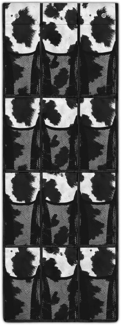 Over The Door Organizer Leopard Print Behind Door Shoe Organizer for BedRoom Space Saving Wall Hanging Storage for Living Room Easy to Install Shoe Holder Hanger