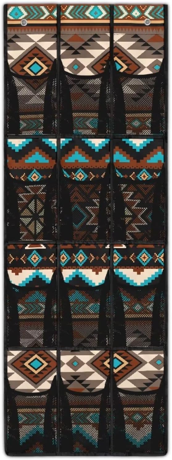 Over The Door Organizer Leopard Print Behind Door Shoe Organizer for BedRoom Space Saving Wall Hanging Storage for Living Room Easy to Install Shoe Holder Hanger