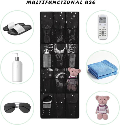 Over The Door Organizer Leopard Print Behind Door Shoe Organizer for BedRoom Space Saving Wall Hanging Storage for Living Room Easy to Install Shoe Holder Hanger