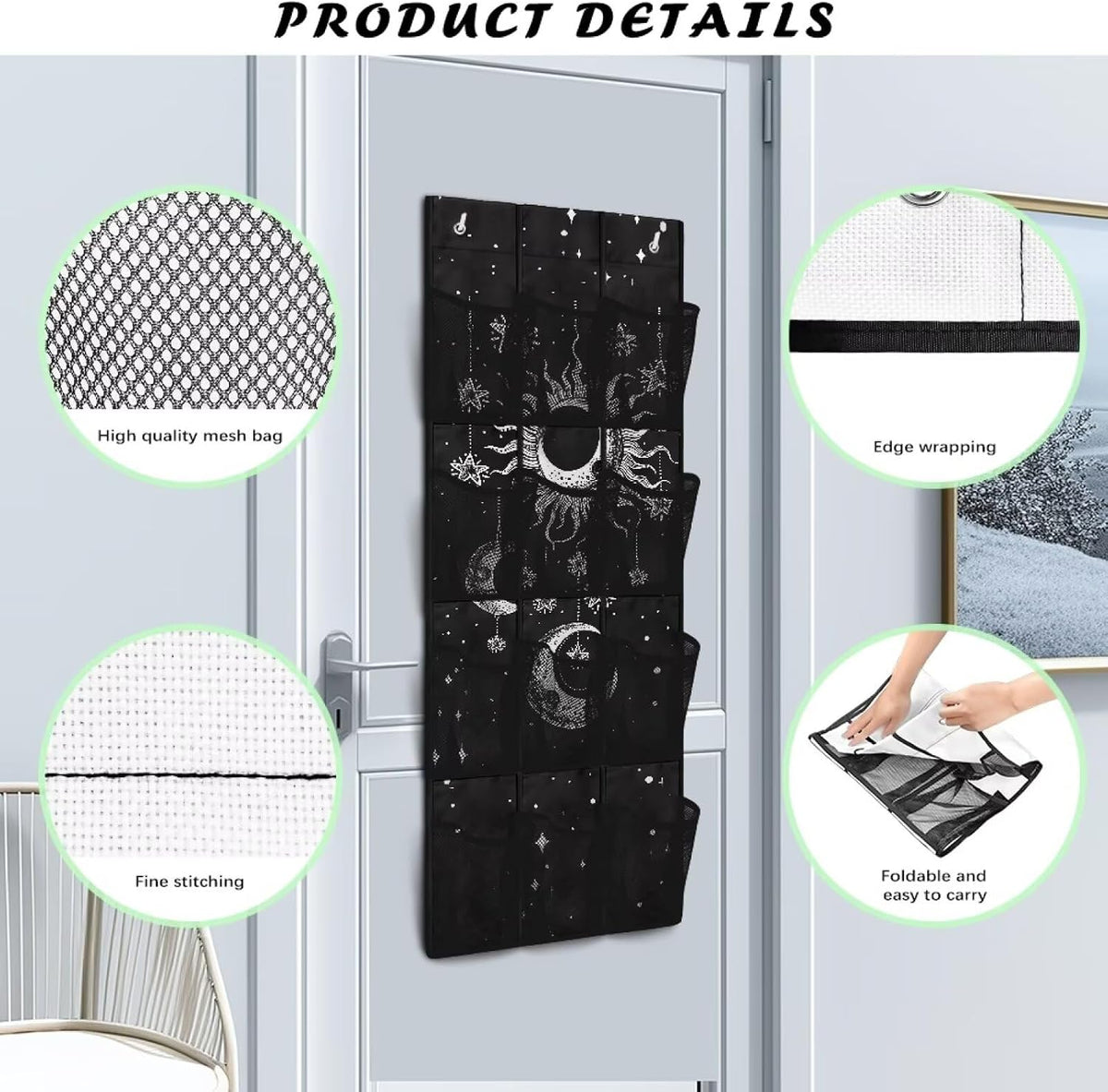 Over The Door Organizer Leopard Print Behind Door Shoe Organizer for BedRoom Space Saving Wall Hanging Storage for Living Room Easy to Install Shoe Holder Hanger