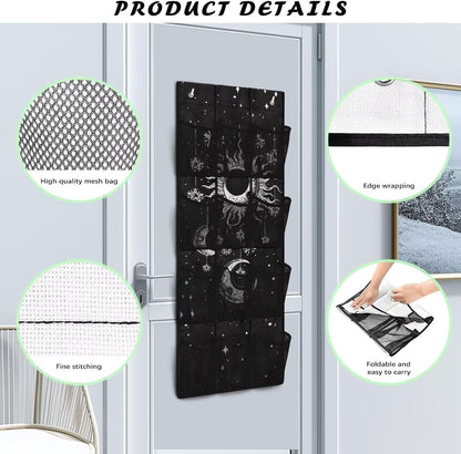 Over The Door Organizer Leopard Print Behind Door Shoe Organizer for BedRoom Space Saving Wall Hanging Storage for Living Room Easy to Install Shoe Holder Hanger