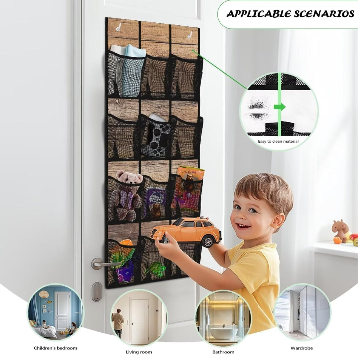 Over The Door Organizer Leopard Print Behind Door Shoe Organizer for BedRoom Space Saving Wall Hanging Storage for Living Room Easy to Install Shoe Holder Hanger