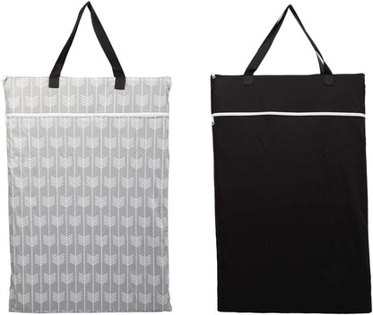 2 Pack Large Hanging Wet Bags Laundry Pail Bags Cloth Diapers Reusable