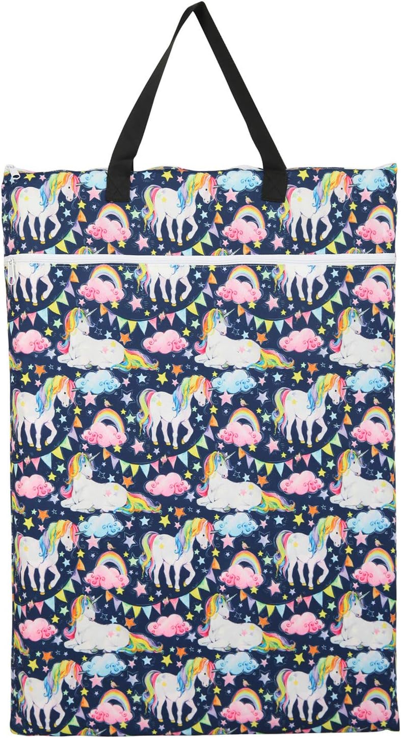 2 Pack Large Hanging Wet Bags Laundry Pail Bags Cloth Diapers Reusable