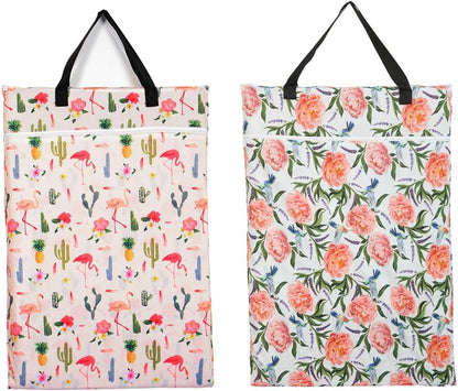 2 Pack Large Hanging Wet Bags Laundry Pail Bags Cloth Diapers Reusable
