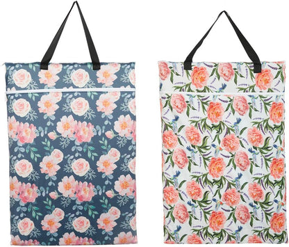 2 Pack Large Hanging Wet Bags Laundry Pail Bags Cloth Diapers Reusable