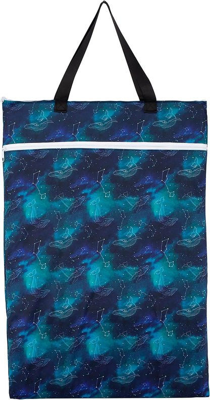 2 Pack Large Hanging Wet Bags Laundry Pail Bags Cloth Diapers Reusable