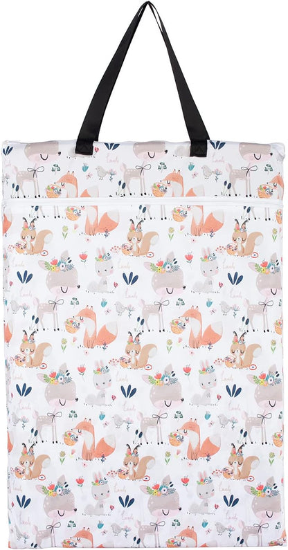 2 Pack Large Hanging Wet Bags Laundry Pail Bags Cloth Diapers Reusable