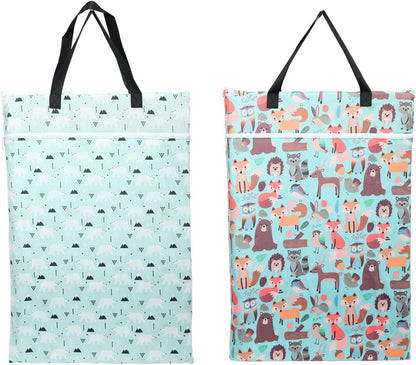 2 Pack Large Hanging Wet Bags Laundry Pail Bags Cloth Diapers Reusable