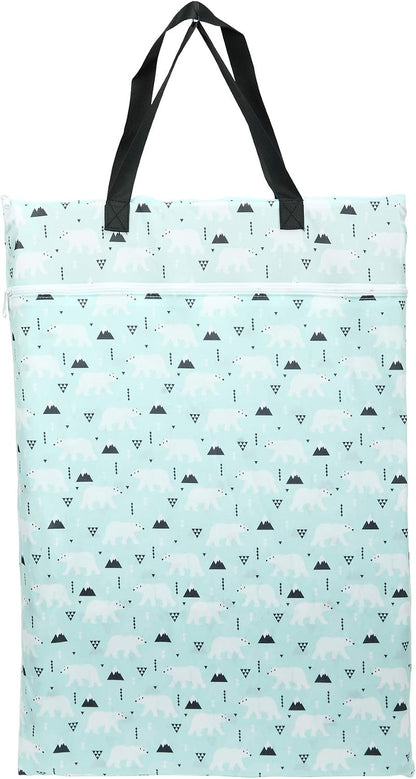 2 Pack Large Hanging Wet Bags Laundry Pail Bags Cloth Diapers Reusable