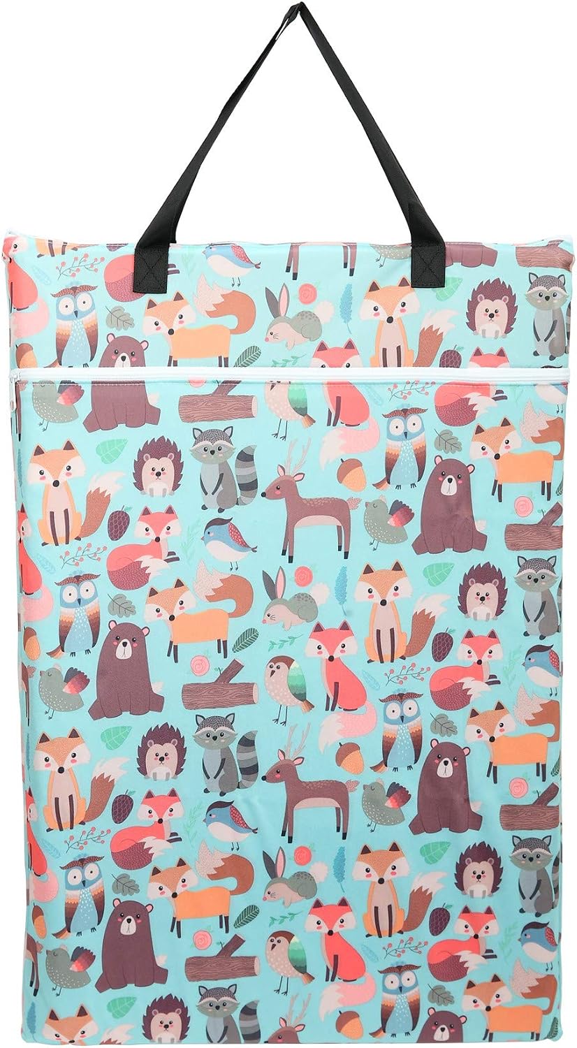 2 Pack Large Hanging Wet Bags Laundry Pail Bags Cloth Diapers Reusable