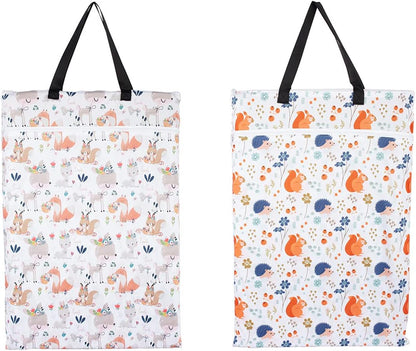 2 Pack Large Hanging Wet Bags Laundry Pail Bags Cloth Diapers Reusable