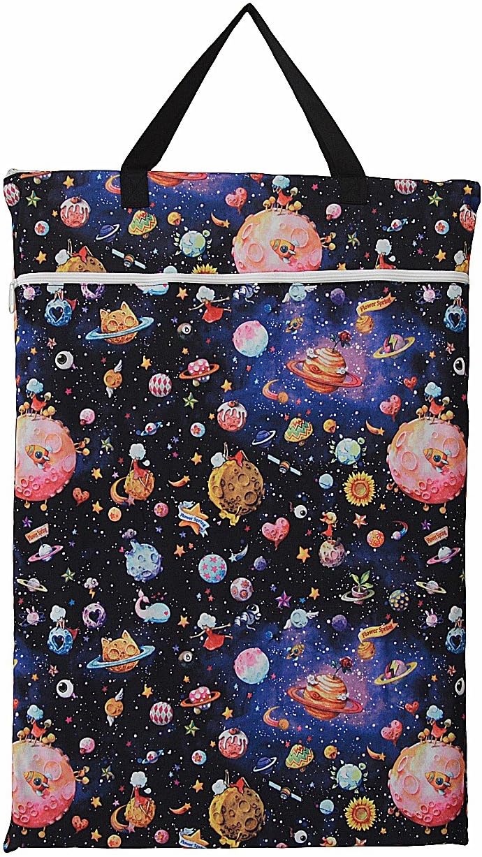 2 Pack Large Hanging Wet Bags Laundry Pail Bags Cloth Diapers Reusable