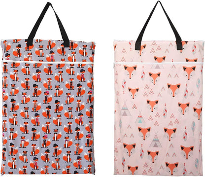 2 Pack Large Hanging Wet Bags Laundry Pail Bags Cloth Diapers Reusable