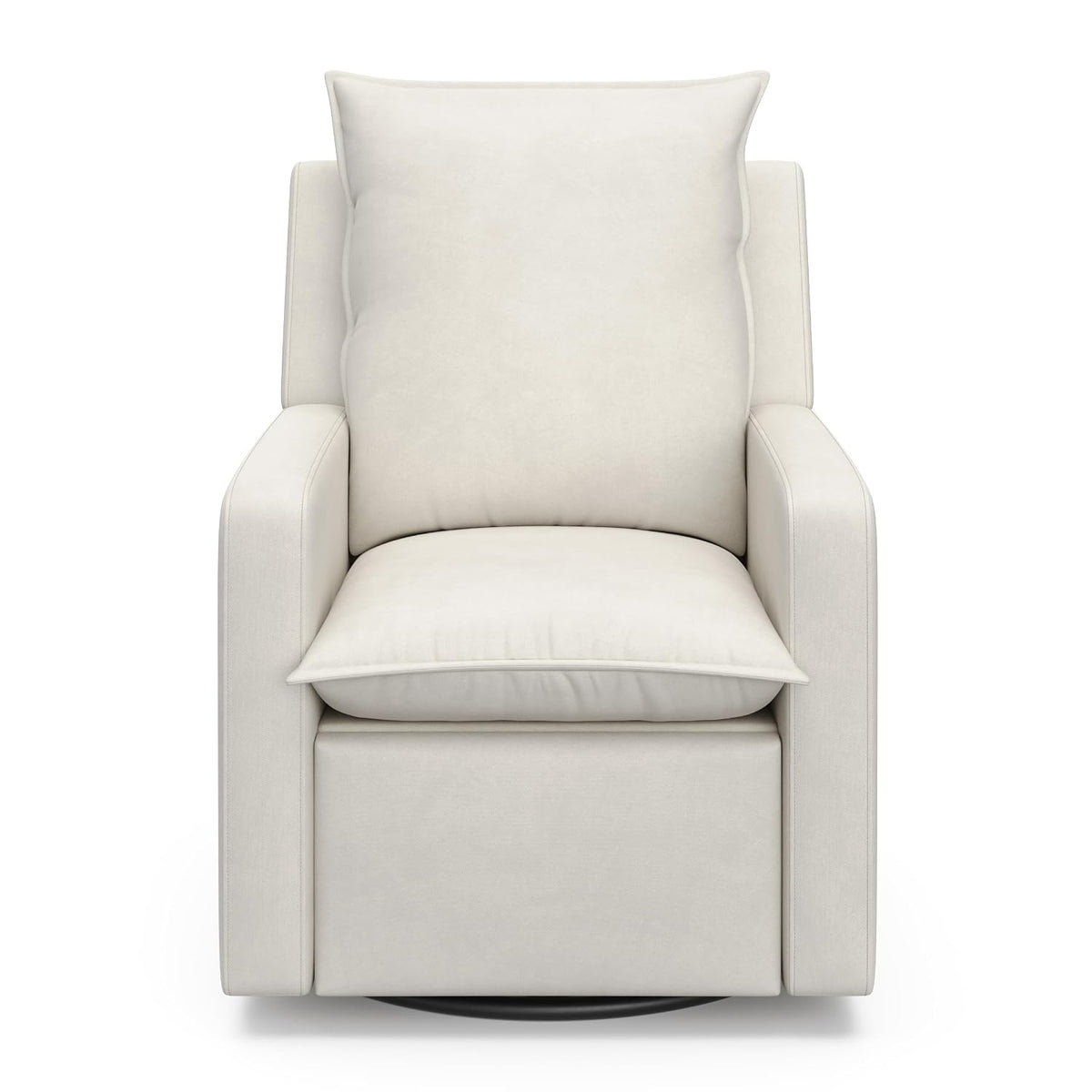 Timeless Recliner Glider with USB Charging Port, Ivory Boucle
