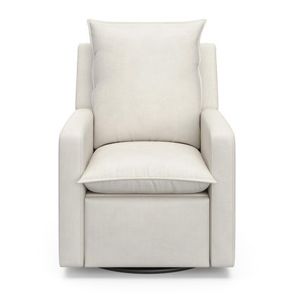 Timeless Recliner Glider with USB Charging Port, Ivory Boucle