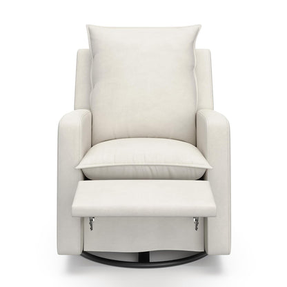 Timeless Recliner Glider with USB Charging Port, Ivory Boucle