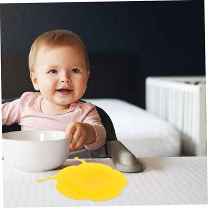 Non-Slip Bowl Suction Cup Mat Portable Silicone Placemat for Secure Bowl Holder Preventing Drops Convenient Feeding Tableware Pad for Dining