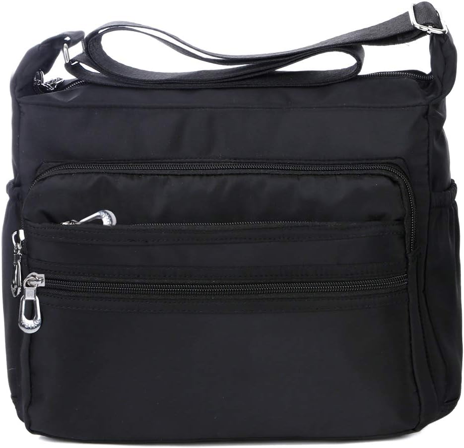 Crossbody Bag for Women Waterproof Shoulder Bag Multi Pockets Nylon Purse
