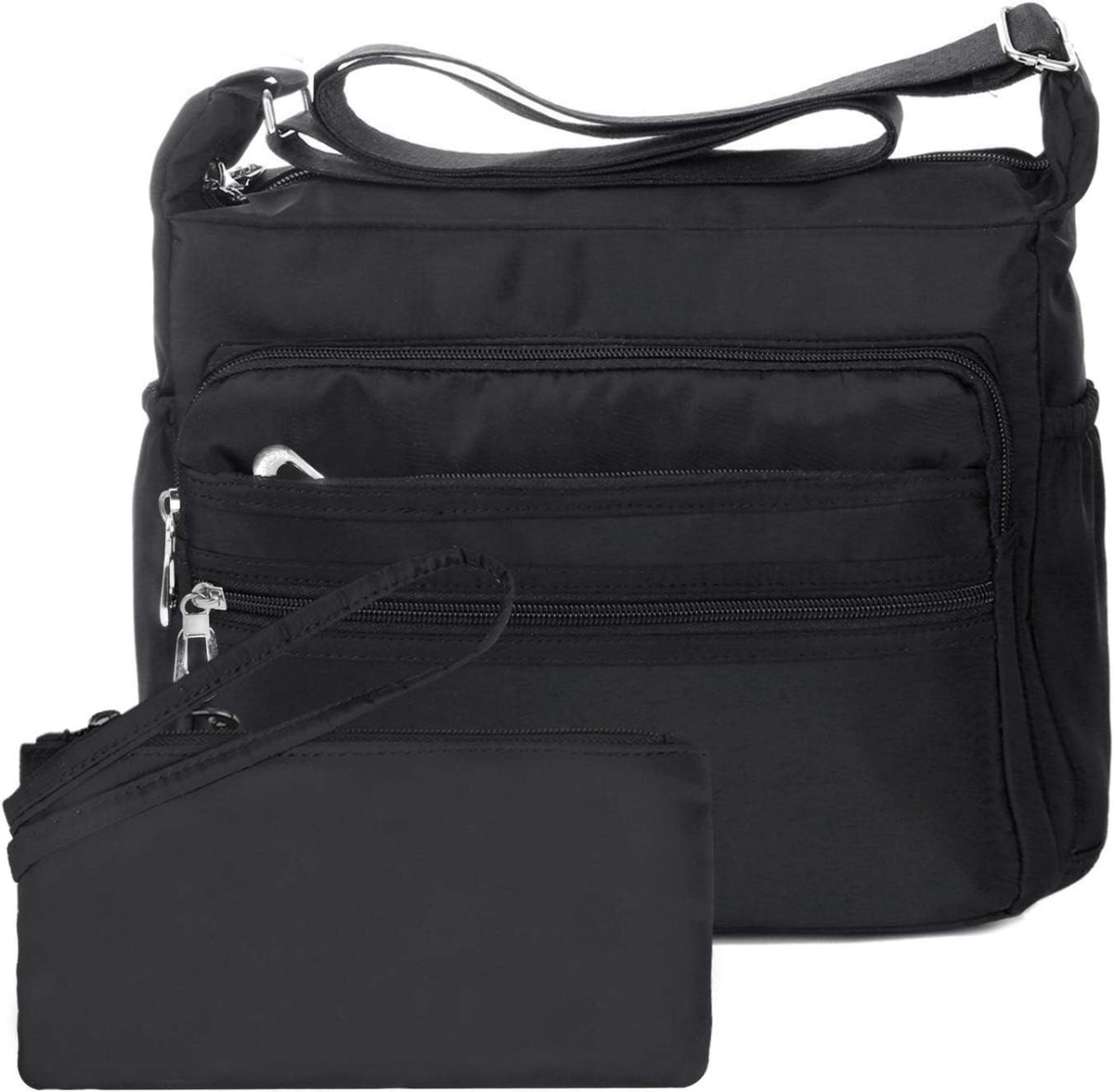 Crossbody Bag for Women Waterproof Shoulder Bag Multi Pockets Nylon Purse