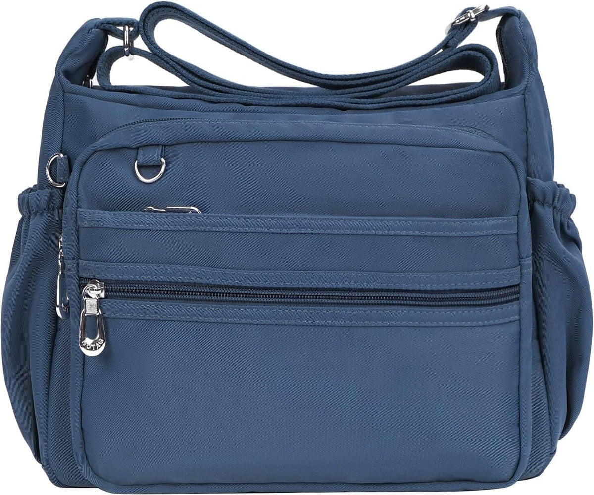 Crossbody Bag for Women Waterproof Shoulder Bag Multi Pockets Nylon Purse